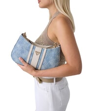 GUESS NOELLE 2 Bolso de hombro ajustable logotipo de mezclilla - Bolsos Mujer - 2