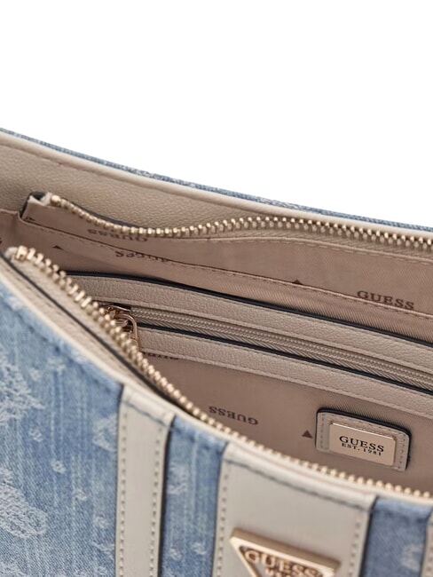 NOELLE 2 Bolso de hombro ajustable logotipo de mezclilla - Bolsos Mujer