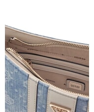 GUESS NOELLE 2 Bolso de hombro ajustable logotipo de mezclilla - Bolsos Mujer - 4
