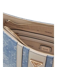 GUESS NOELLE 2 Bolso de hombro ajustable logotipo de mezclilla - Bolsos Mujer - 6