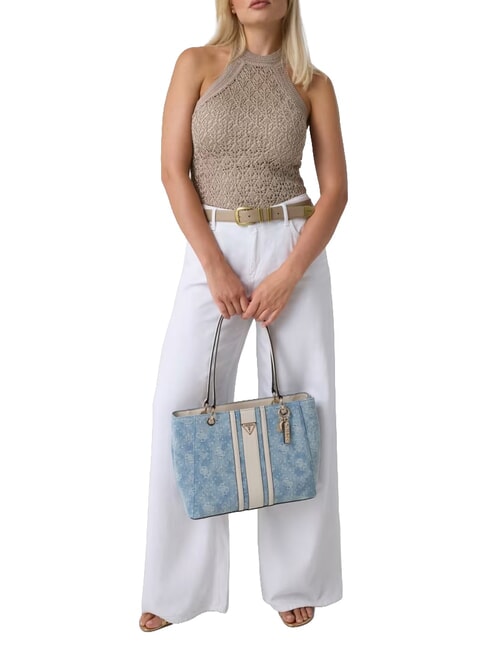 NOELLE 2 Bolso tote con doble asa logotipo de mezclilla - Bolsos Mujer