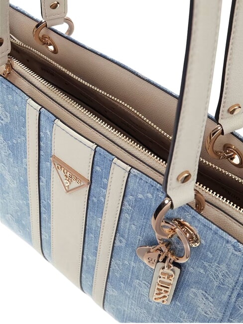 NOELLE 2 Bolso tote con doble asa logotipo de mezclilla - Bolsos Mujer