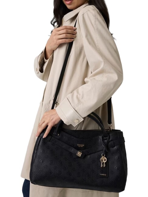 ELLA Bolso de mano con correa para el hombro. logotipo negro - Bolsos Mujer