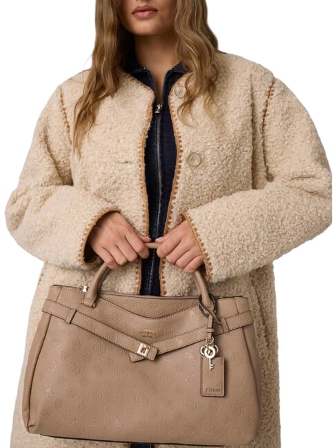 ELLA Bolso de mano con correa para el hombro. logotipo beige - Bolsos Mujer