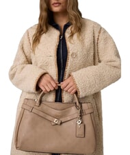 GUESS ELLA Bolso de mano con correa para el hombro. logotipo beige - Bolsos Mujer - 2