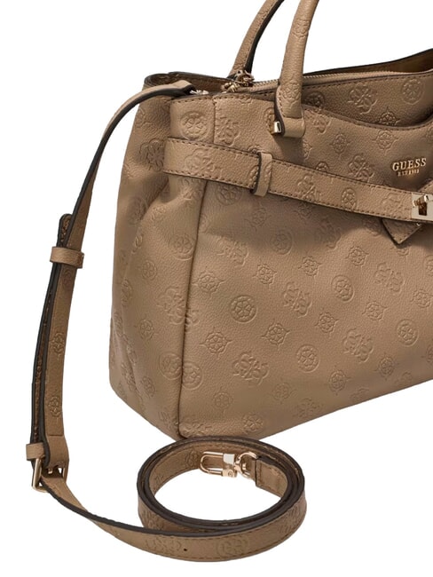 ELLA Bolso de mano con correa para el hombro. logotipo beige - Bolsos Mujer