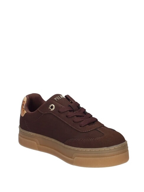 GEO Zapatillas marr&oacute;n oscuro/beige geom&eacute;trico - Zapatos Mujer