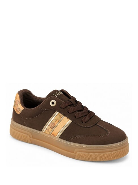 GEO Zapatillas marr&oacute;n oscuro/beige geom&eacute;trico - Zapatos Mujer