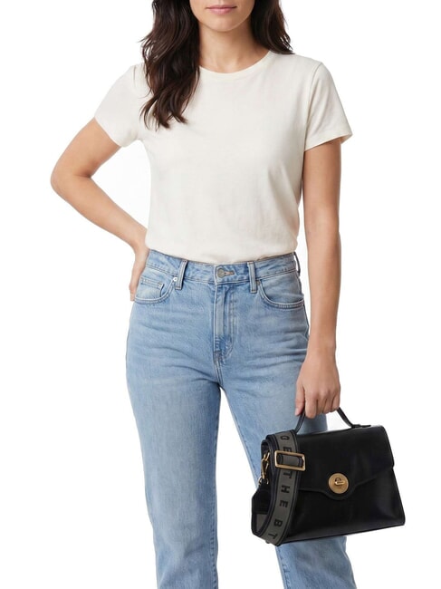 IRENE Bolso de hombro, en piel Oro negro - Bolsos Mujer