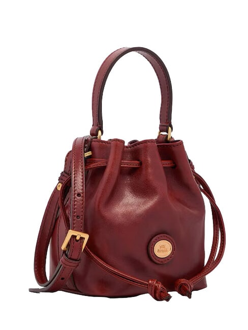 STORY  Bolso cubo de cuero Barolo/Oro - Bolsos Mujer