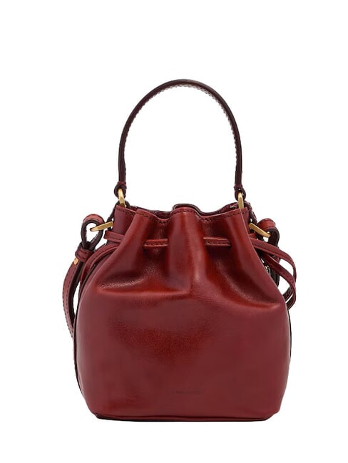 STORY  Bolso cubo de cuero Barolo/Oro - Bolsos Mujer