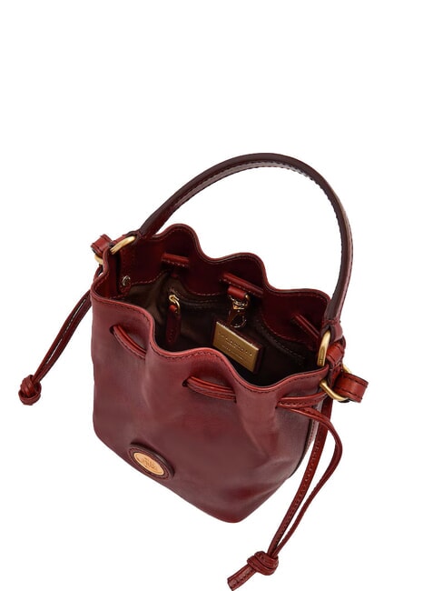 STORY  Bolso cubo de cuero Barolo/Oro - Bolsos Mujer