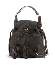 THE BRIDGE MARTINA Mochila de cuero martillado moca con oro - Bolsos Mujer - 2