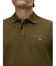 NAPAPIJRI ELBAS 4 Polo de algod&oacute;n de manga corta oliva oscuro - camisa polo - 3