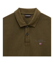NAPAPIJRI ELBAS 4 Polo de algod&oacute;n de manga corta oliva oscuro - camisa polo - 4