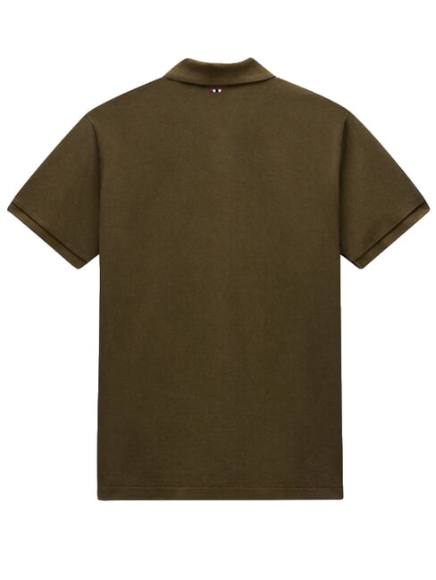 ELBAS 4 Polo de algod&oacute;n de manga corta oliva oscuro - camisa polo