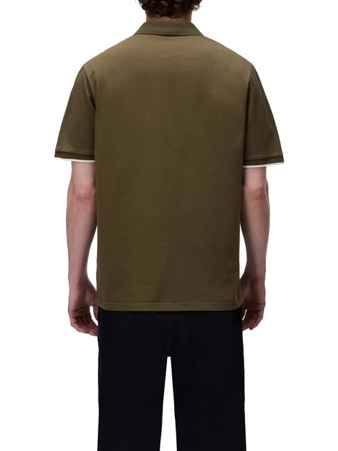 E-BADGE SS 1 Camisa polo de manga corta oliva oscuro - camisa polo