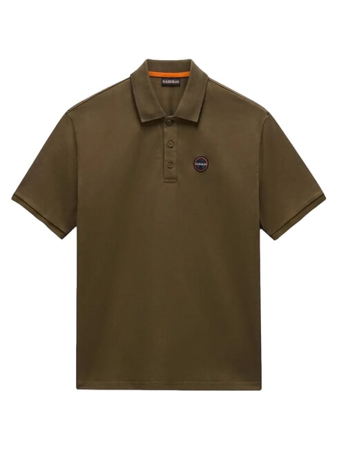 E-BADGE SS 1 Camisa polo de manga corta oliva oscuro - camisa polo