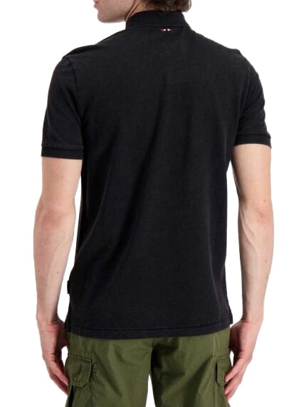 ELBAS 4 Polo de algod&oacute;n de manga corta negro 041 - camisa polo