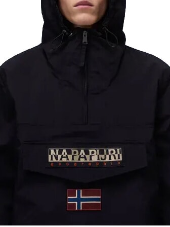 RAINFOREST M SUM 3 Chaqueta con capucha y bolsillo delantero negro 041 - Chaquetas de hombre