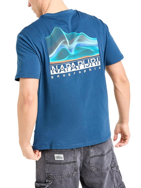 S-RORVIK SS Camiseta de algod&oacute;n Luna azul iluminada - camiseta