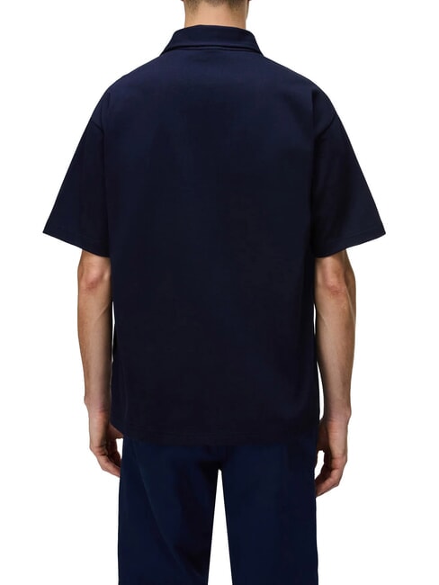 E-ELEVATED LOGO SS Polo de algod&oacute;n blu marine - camisa polo