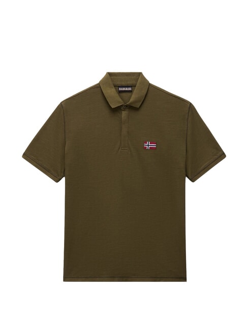 EBEA 3 Polo de algod&oacute;n oliva oscuro - camisa polo