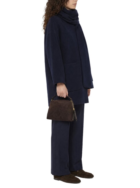 ALIFA Bolso de mano con correa para el hombro, de piel. moca - Bolsos Mujer