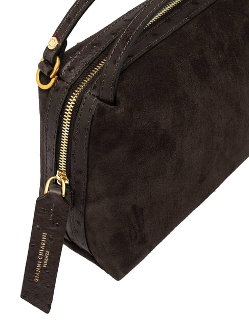 ALIFA Bolso de mano con correa para el hombro, de piel. moca - Bolsos Mujer