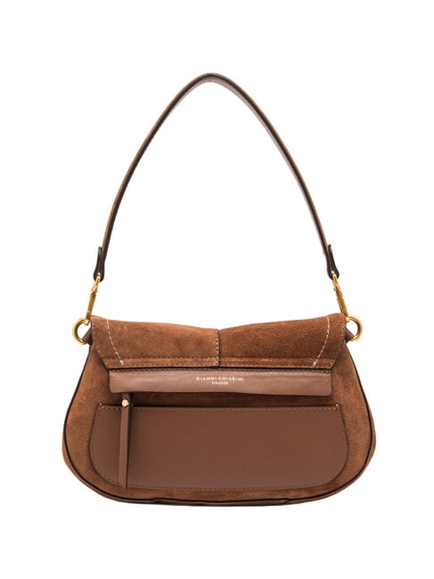 HELENA ROUND Bolso de hombro de piel co&ntilde;ac - Bolsos Mujer