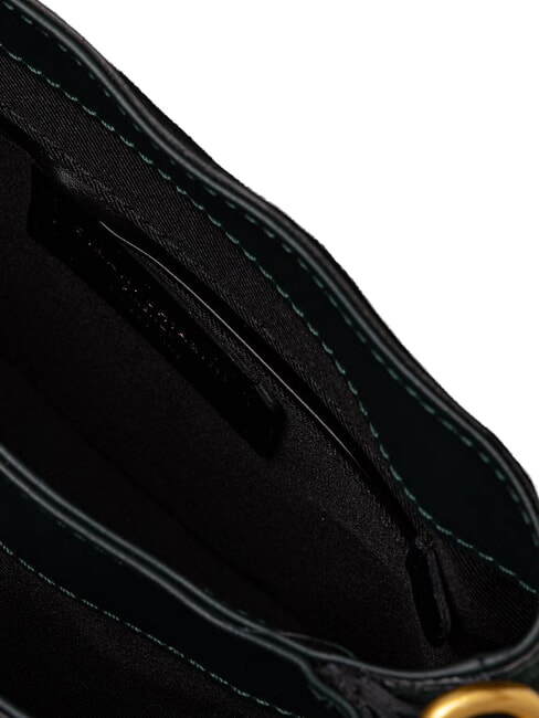 HELENA ROUND Bolso bandolera con correa para el hombro, de piel. verde terciopelo - Bolsos Mujer
