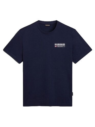 S-KASBA Camiseta de manga corta, algod&oacute;n puro blu marine - camiseta