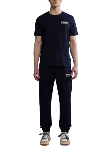 S-KASBA Camiseta de manga corta, algod&oacute;n puro blu marine - camiseta