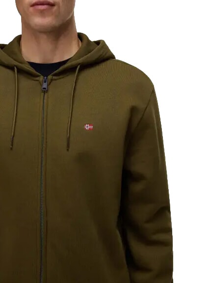 BALIS Sudadera con cremallera completa oliva oscuro - Sudaderas