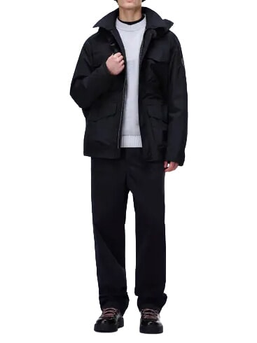 A-RIVALTO FIELD Chaqueta con capucha belleza negra - Chaquetas de hombre