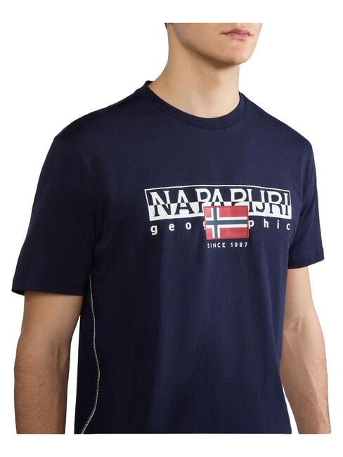 S-AYLMER Camiseta de algod&oacute;n blu marine - camiseta