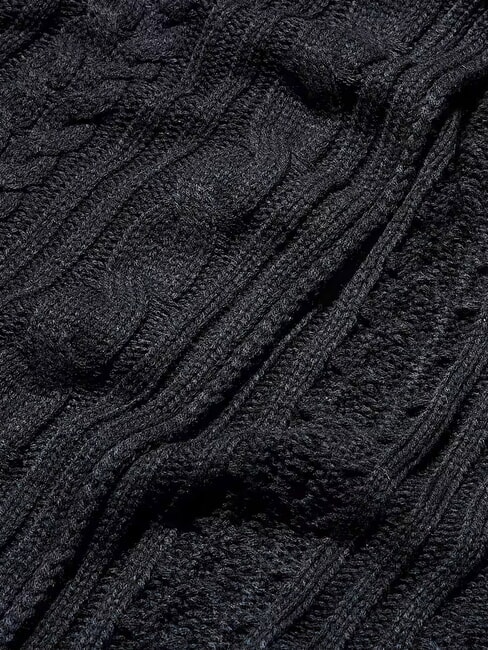CABLE Bufanda NEGRO - Bufandas