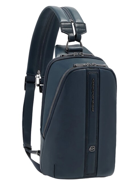 VICTOR Mochila de cuero de un solo hombro azul - Mochilas para port&aacute;til