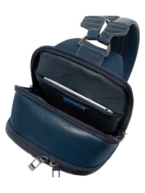 VICTOR Mochila de cuero de un solo hombro azul - Mochilas para port&aacute;til