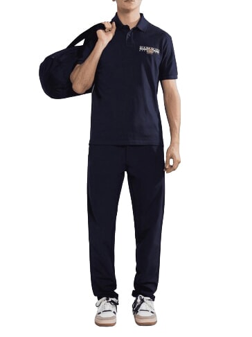 E-AYLMER Camisa polo de manga corta blu marine - camisa polo