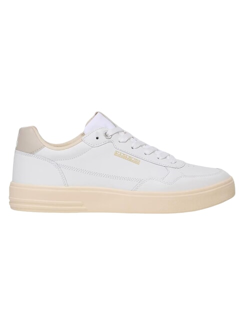 S5BARK12 Zapatillas de cuero blanco/beige - Zapatos Hombre
