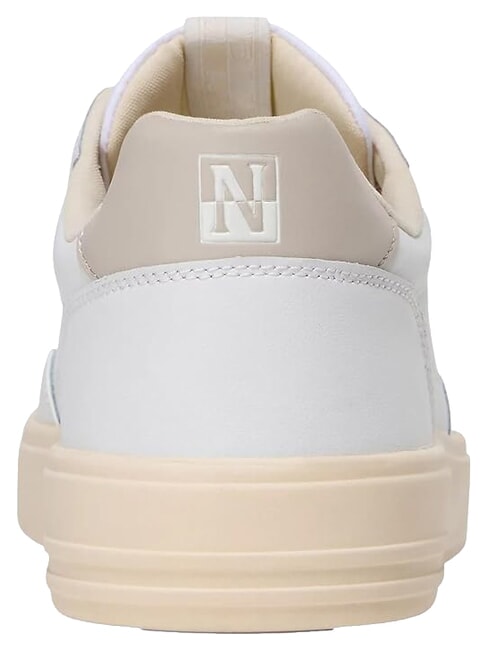 S5BARK12 Zapatillas de cuero blanco/beige - Zapatos Hombre