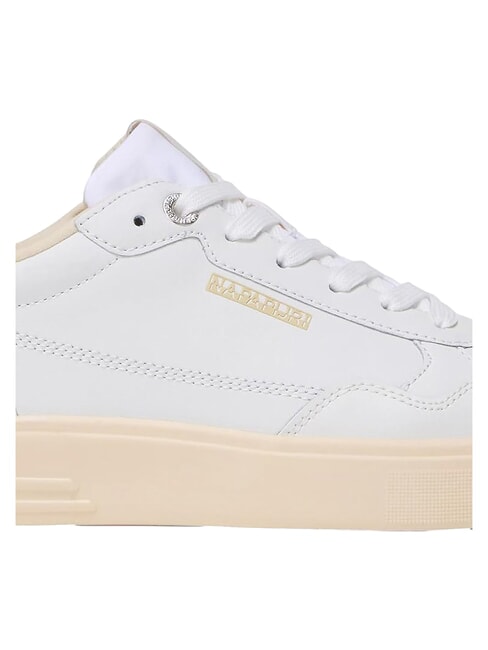 S5BARK12 Zapatillas de cuero blanco/beige - Zapatos Hombre