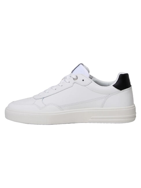 S5BARK12 Zapatillas de cuero blanco/negro - Zapatos Hombre