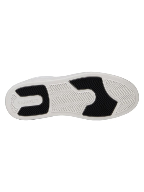 S5BARK12 Zapatillas de cuero blanco/negro - Zapatos Hombre