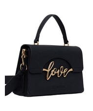 LOVE MOSCHINO ITALICS LOVE Bolso de mano con correa para el hombro. negro - Bolsos Mujer - 2