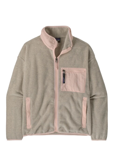 SYNCH Chaqueta de forro polar reciclada brezo de avena con escarcha rosa - Chaquetas de mujer