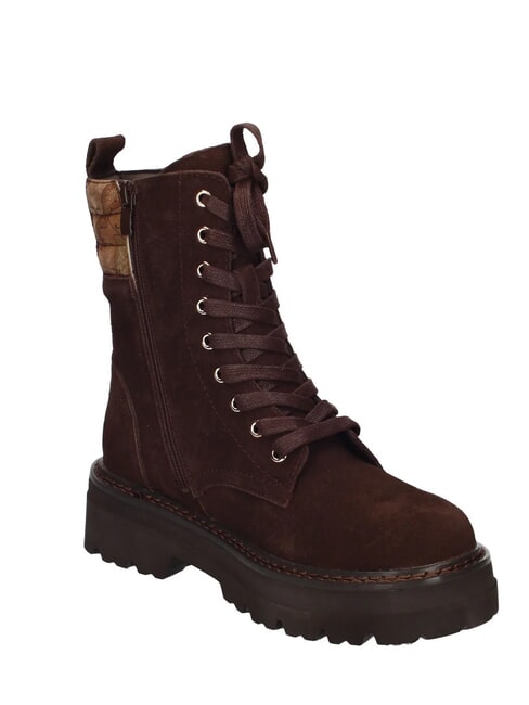 GEO Botines de piel con tac&oacute;n de 5 cm oscuro - Zapatos Mujer