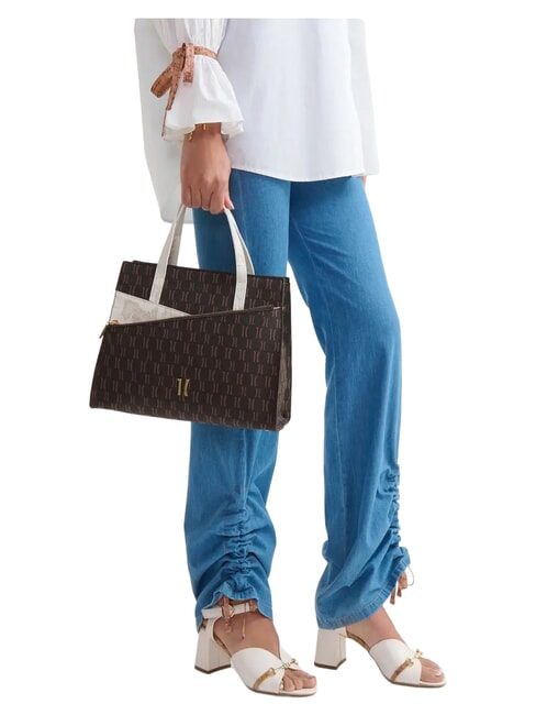 HIGH MONOGRAM GEO Bolso de mano con correa para el hombro chocolate - Bolsos Mujer