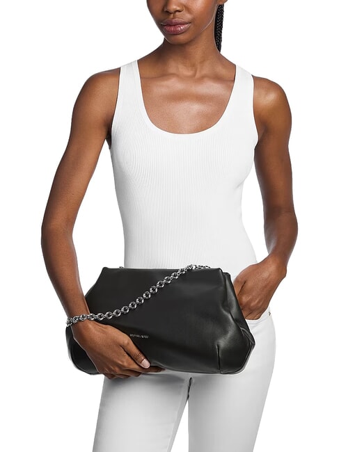 GOLDIE Bolso de hombro de piel negro - Bolsos Mujer